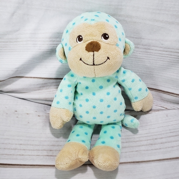 Garanimals Pastel Blue Green Polka Dot Monkey Plush Stuffed Toy 10 Inch 2016 - Picture 8 of 8